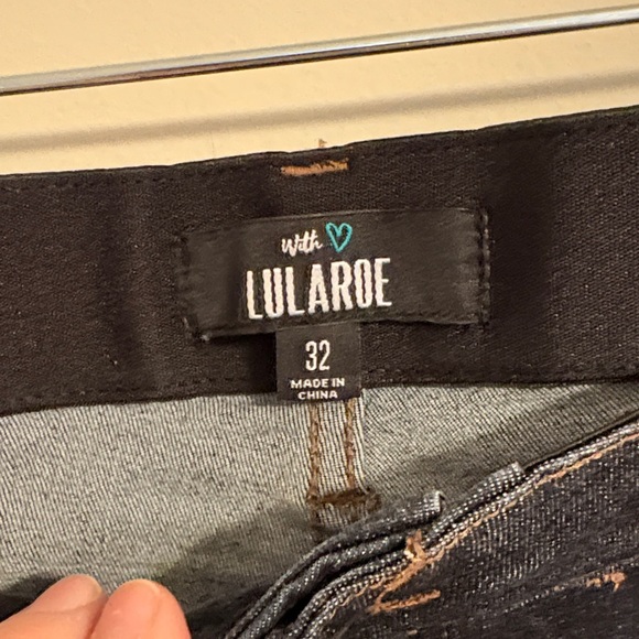 Lularoe Dark Skinny Jeans size 32 with distressing - Picture 4 of 8